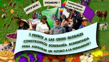 Afiche de la 8va Conferencia Internacional de La Vía Campesina a realizarse del 1 al 8 de diciembre en Bogotá_Colombia